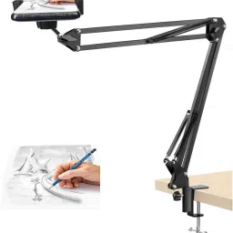 BROLAVIYA Overhead Video Stand, Metal Long Lazy Arm and Bracket For All Mobiles Phone Mobile Holder-11