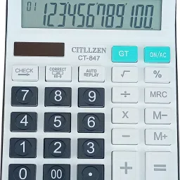PR-847 112 Steps Check, 12 Digits big display, Two Way Power, Plastic Keys, Desktop FinancialCalculator-15