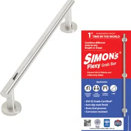 Flexy 304 Stainless Steel Grab bar for Bathroom Safety Handle of Elderly People Shower Grab Bar-image-2