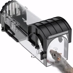 Rat Trap Cage for House 32 cm Humane Mouse Trap Enlarged No Kill Reusable Live Trap-image-85