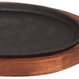 Wooden Bat Base Serving Platter Sizzler Plate/Tray, Brown, Pack of 1 Sizzler Tray-image-79