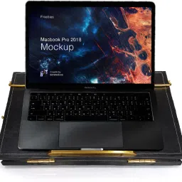 Goodwill Tech Adjustable Laptop Stand with Desk Organizer and Writing Pad Leather-Black-12x16 Inch Laptop Stand-picture-15
