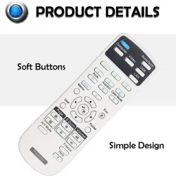 V4 Gadgets Universal Projector Remote for Epson Home Cinema, Powerlite, EB-, EX, VS, H, BrightLink, EMP- Series Projectors. Remote Controller image 5