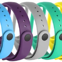 AUDICE Combo of 7 pack For Xiaomi Mi Band 3 and Mi Band 4 Watch band Silicone Strap Colour Band Bracelet (Not Compatible with Mi Band 1/2) Smart Band Strap-image-4