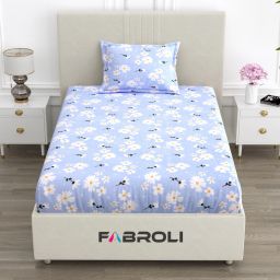 300 TC Cotton Single Printed Flat Bedsheet-10