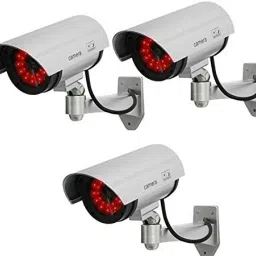 Cpixen 3 Pack Dummy Fake Security Camera, Solar Powered Fake Surveillance Camera Security Camera-19