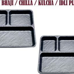 PACK OF 2 PLATE FOR PAV BHAJI/CHILLA/IDLI/DOSA/VADA/CHOLE KULCHE ETC. Dinner Plate-image-4