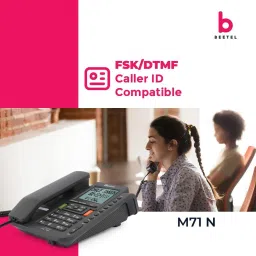 beetel M71N Sleek Caller ID Phone with 16-Digit LCD Display Corded Landline Phone image 5