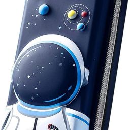 Astronaut 3D Pencil Case Box for Kids, School Supply Organizer for Students Half Astronaut Space Pouch Art Canvas Pencil Box-2