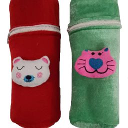 Baby Feeding Cotton Bottle Cover -250ml - Pack of 2 (Multicolor)-image-114