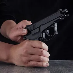 ™Z83 BZZ Black Gun Shaped Jet Flame Windproof Cigarette Lighter with Cover Fully Metal Gun Shaped Jet Flame Windproof Cigarette Lighter Pocket Lighter-36