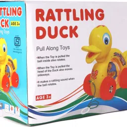 zokato Pull Along Rattling Duck - Red & Yellow image 5