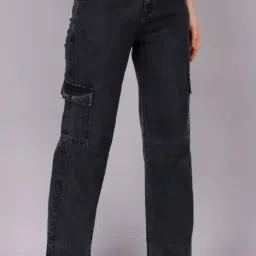 Women Jogger Fit Mid Rise Grey, Black Jeans-image-31
