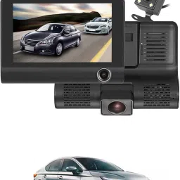 170 Degree/3 Lens G-Sensor 4Inch 3 Way DVR Video Recorder For Car Black LCD-image-86