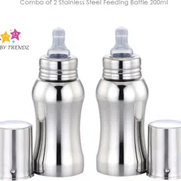 Stainless Steel Baby Feeding Bottle 200ml Combo Pack of 2 - 400 ml-11
