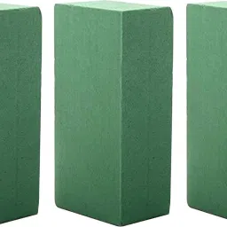 Floral Foam Block Brick for Artificial Flower Art n Craft (Green-3Pc, 10x8x22cm)-24