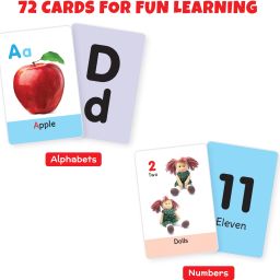 little berry My First Flash Cards for Kids (Combo Set of 2): Alphabet and Number - 72 Cards image 2