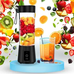 6 Blade Portable Juicer – Type A USB Charger Easy To Recharge Anywhere Mixer Juicer Jar-44