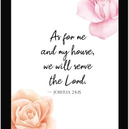As For Me And My House - Bible Verse Wall Photo Frame Wall Poster, Bible Quotes Print with Frame, Home, Office Decor, Bible Quotes Poster Framed Fine Art Print-image-16