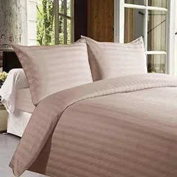 300 TC Cotton Queen Striped Flat Bedsheet-image-42
