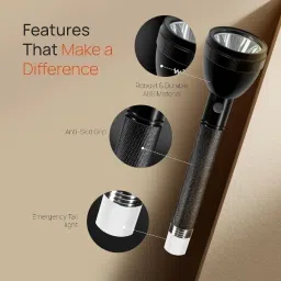 crentila Rechargeable Long Range Light With 4 Mode Long Battery Backup with Tail Light Torch image 3