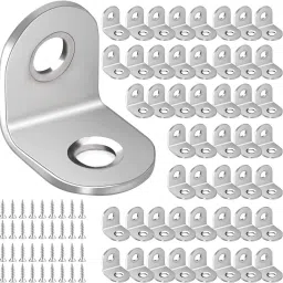 doorcam Steel Heavy Duty SHELF BUTTON/ L.BUTTON , EDGE CLAMP/Pack of 50 PCS/ SS FINISH 2 CMS Shelf Bracket image 5