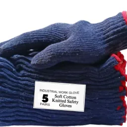Soft Cotton Knitted Protection Grip Work Gloves Mechanic Industrial Gardening PolyesterSafety Gloves-image-58