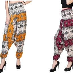 Printed Rayon Women Harem Pants-image-15