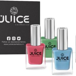 | 3 NAIL POLISH COMBO 02 (PICKLE GREEN-267/ SKY BLUE-268/ CORAL SUNSET-292) & 1 NAIL POLISH REMOVER | WATERPROOF & LONG LASTING-image-95