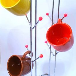 Stainless Steel Kitchen Storage Utensil Cup Stand For Hold 12 Tea Coffee Cups Stainless Steel Glass Holder-image-67