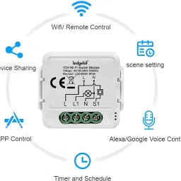 Ledgebit WiFi Smart Breaker Single Gang Module – 5A, App & Voice Control | Smart Switch image 2