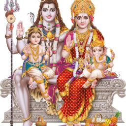 38 cm Shiv Ji Parivar Modern Art 146 Self Adhesive Sticker-image-15
