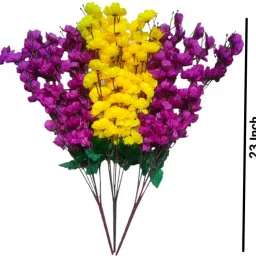 radiant Yellow, Red Orchids Artificial Flower image 3