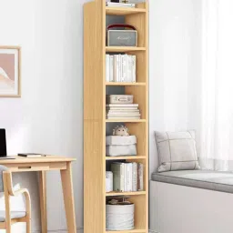 forktail 6 Layer Engineered Wood Bookshelf Multipurpose Home Decor Storage Rack Engineered Wood Open Book Shelf image 2