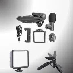 AJFuture Camera Video Recording Vlogging Kit for Video Making, Mic Monopod Kit-16