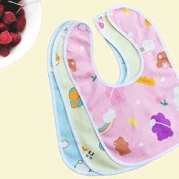 Waterproof Spill Resistant Bibs, Baby Apron With Bib pack of 3-image-65