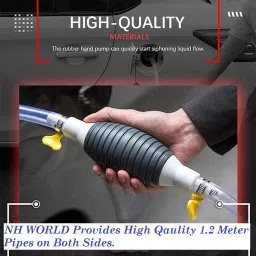Fuel Transfer Pump Kit Tank Sucker Latest High Flow Hand Pump Portable Manual Car Fuel Transfer Pump for Petrol Diesel, Oil Liquid .Water, Fish Tank with 1.2M Pipe Very Easy and Convinient to Use Magnetic Aquarium Cleaner-image-47