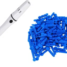 NoMed Lancing Device and 100 Glucometer Lancets-21