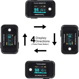 AMBITECH High Accuracy Fingertip Pulse Oximeter, SpO2, Perfusion Index with OLED Display (Made in India-Black) (1 YEAR WARRANTY) Pulse Oximeter image 4