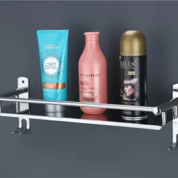 Kitchen Shelf/Bathroom Shelf and Rack/Bathroom Accessories Chrome Finish 15 inch 1 Bar Towel Rod-image-58