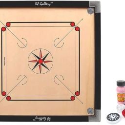 Large 32 inches wooden carrom board with crystal coins, striker and powder 81 cm Carrom Board-picture-22