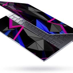 Flipkart SmartBuy Combo of Full Body Laptop Skin and Mouse Pad - Sharp Neon Angles No Residue Removable Self Adhesive Vinyl Reusable Laptop Skin Compatible for 15.6 inch-6