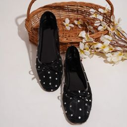 Designer Mesh Ballet Flats for Women | Comfortable Party Wear Flats Bellies For Women-image-84