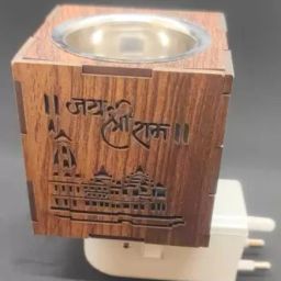 Electric Kapoor Dani for Home,Office with On/Off Switch & Night Lamp Wooden Incense Holder-16