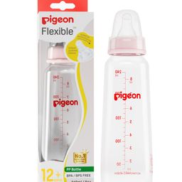 pigeon Peristaltic baby feeding bottle Square Base nipple ll - 240 ml-picture-20