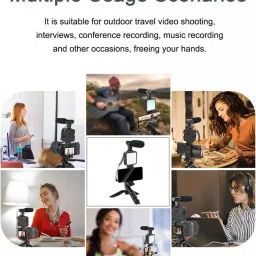 Zohlo Vlogging Kit for Recording YouTube Videos, Podcasting and Content Creation Tripod Kit, Monopod Kit image 3