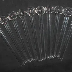 Glass Oil Burner Pipe 6 inch Transparent Borosilicate Glass Inside Fitting Hookah Mouth Tip-image-28