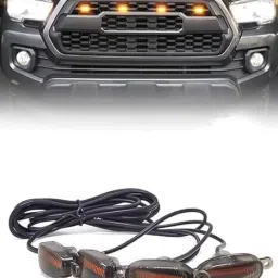 Universal 4 X 4 Daytime Runing Light Led Car Grill Stylesh Car/Truck/SUV Yellow Car Fancy Lights-1