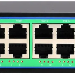 kathiriyas RMX PoE++ Support with AF Network Uplink Port 802.3af Built-in DC48V PowerSupply 16 Ports 100 Mbps Network Switch image 3