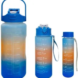 Unbreakable Water Bottle Motivational Time Marker, Leakproof BPA Free 2000 ml Water Bottles-image-50